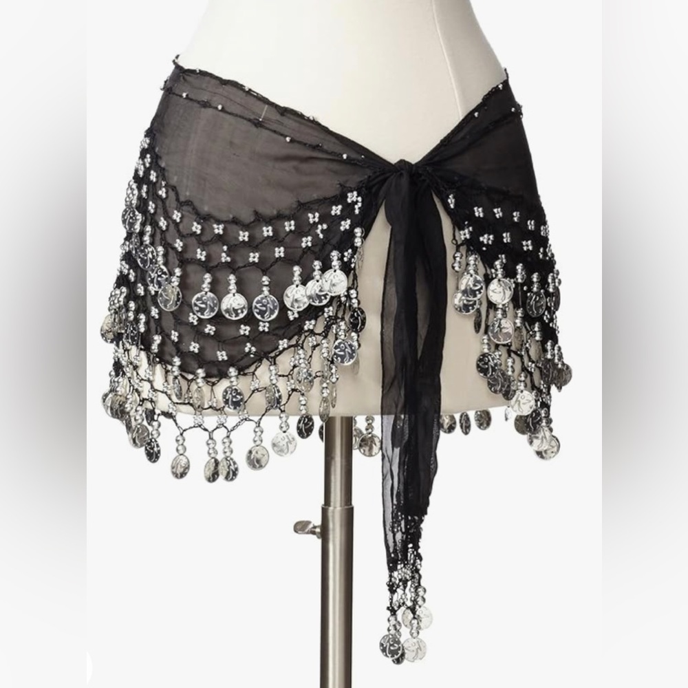 Belly dancing wrap around skirt/hip scarf